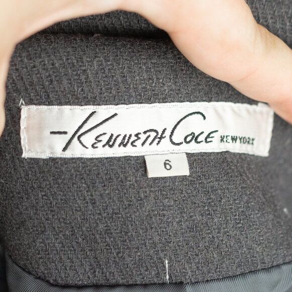 Women's Gray Kenneth Cole‎ Hooded Wool Blend Pea Coat size 6 - Picture 12 of 12